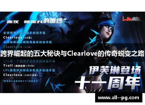 跨界崛起的五大秘诀与Clearlove的传奇蜕变之路 跨界崛起的五大秘诀与Clearlove的传奇蜕变之路