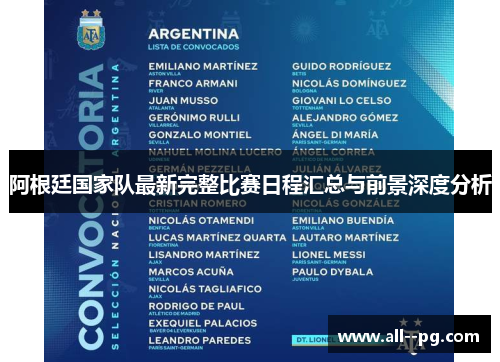 阿根廷国家队最新完整比赛日程汇总与前景深度分析 阿根廷国家队最新完整比赛日程汇总与前景深度分析